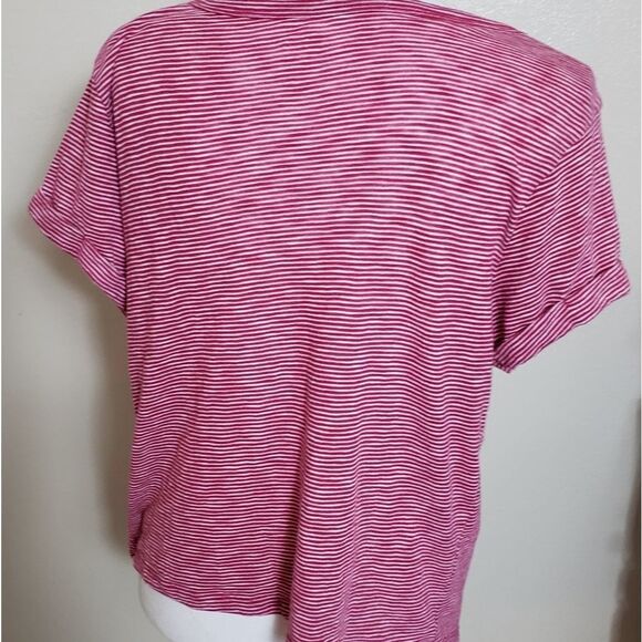 Red striped A-Line blouse - Picture 3 of 4